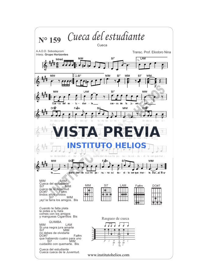 Vista previa de Cueca del estudiante